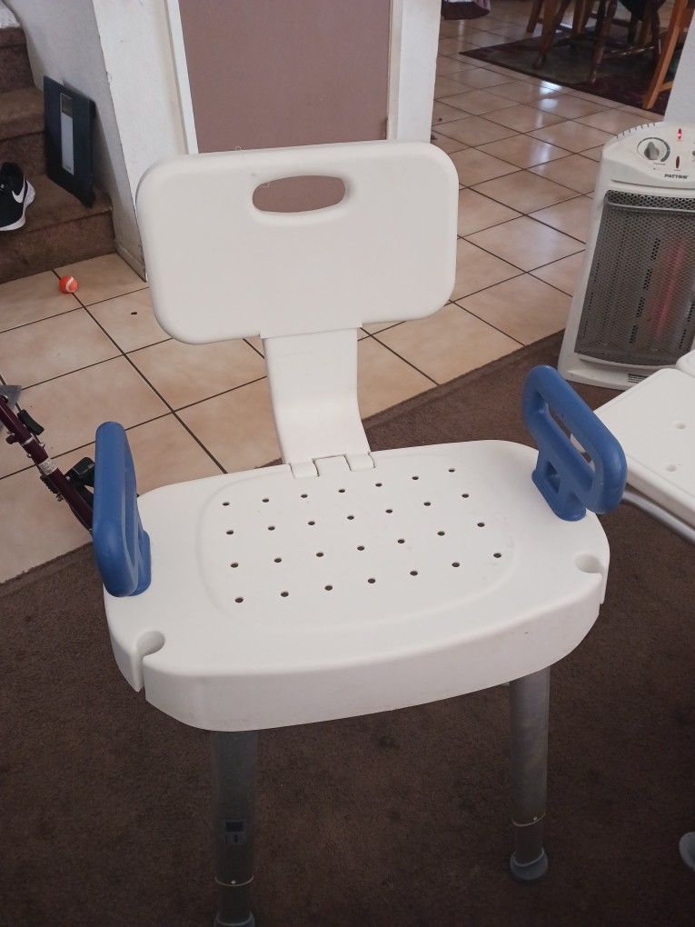 White shower chair