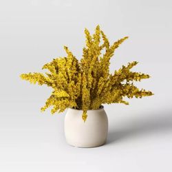 Brand new Small Goldenrod Potted Arrangement Fall Artificial Plant Yellow - Threshold