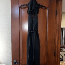 Eliya The Label Black Midi Dress With Fringe Size XS