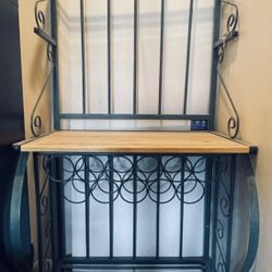 Metal & Wood Bakers Rack