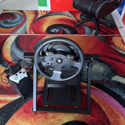 Xbox Series S, Wheels with Pedals and Xrocker Gaming Chair (with Bluetooth and Speaker)