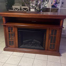 Fireplace Real Wood  40 1/4 Tall 59 1/2 Long 21” Width 