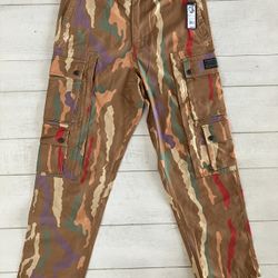 Billionaire Boys Club BBC Beams Cargo Camo Pants Size 34 Lion Brown 