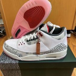Nike Air Jordan 3 Retro Wings HM6993-100 White Fire Red Green Size 13 Brand New