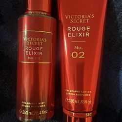 VICTORIAS SECRET “Rouge Elixir” Full Size Mist And Lotion $25