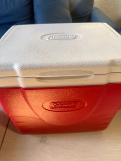 Coleman Hard-Sided Cooler Red and White