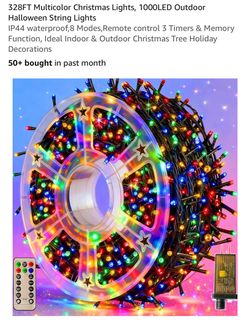 328FT Multicolor LED Christmas String Lights