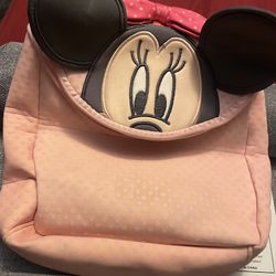 Minnie Mouse Pink Foam Backpack Disney Park Store White Polka Dots
