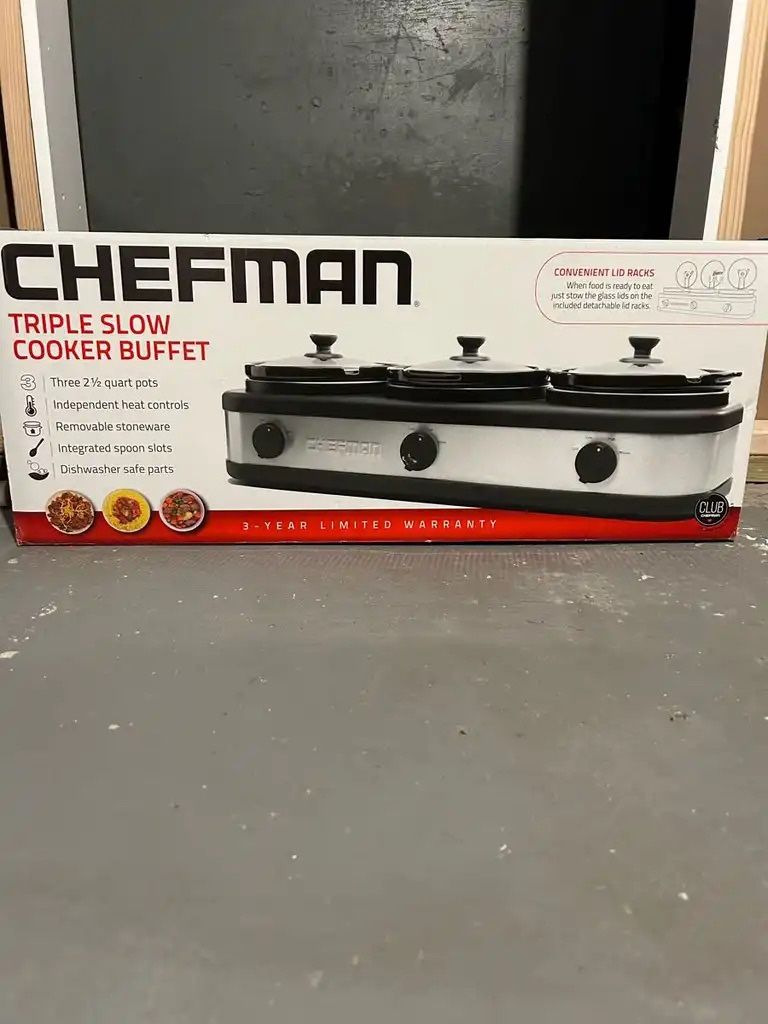 Chefman Triple Slow Cooker Buffet