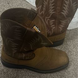 Artist steel toe work boots