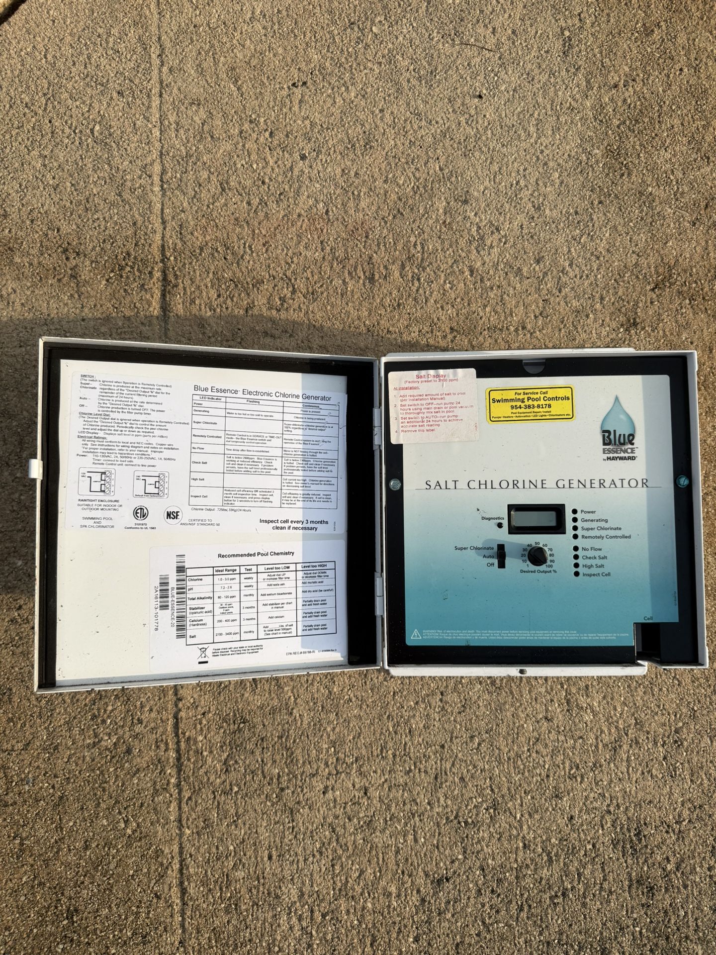 Hayward Blue Essence Salt System controller