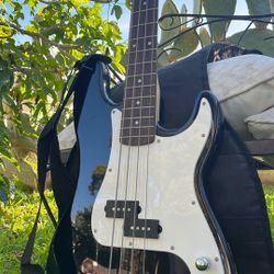 Squier Precision Bass Black Electric Bass Guitar
