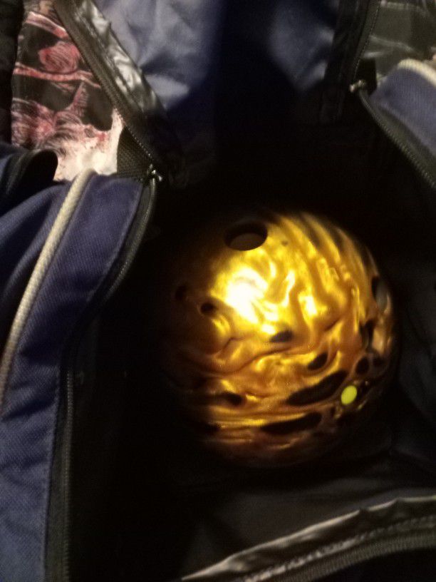 Bowling Ball And Shoes And Bag 