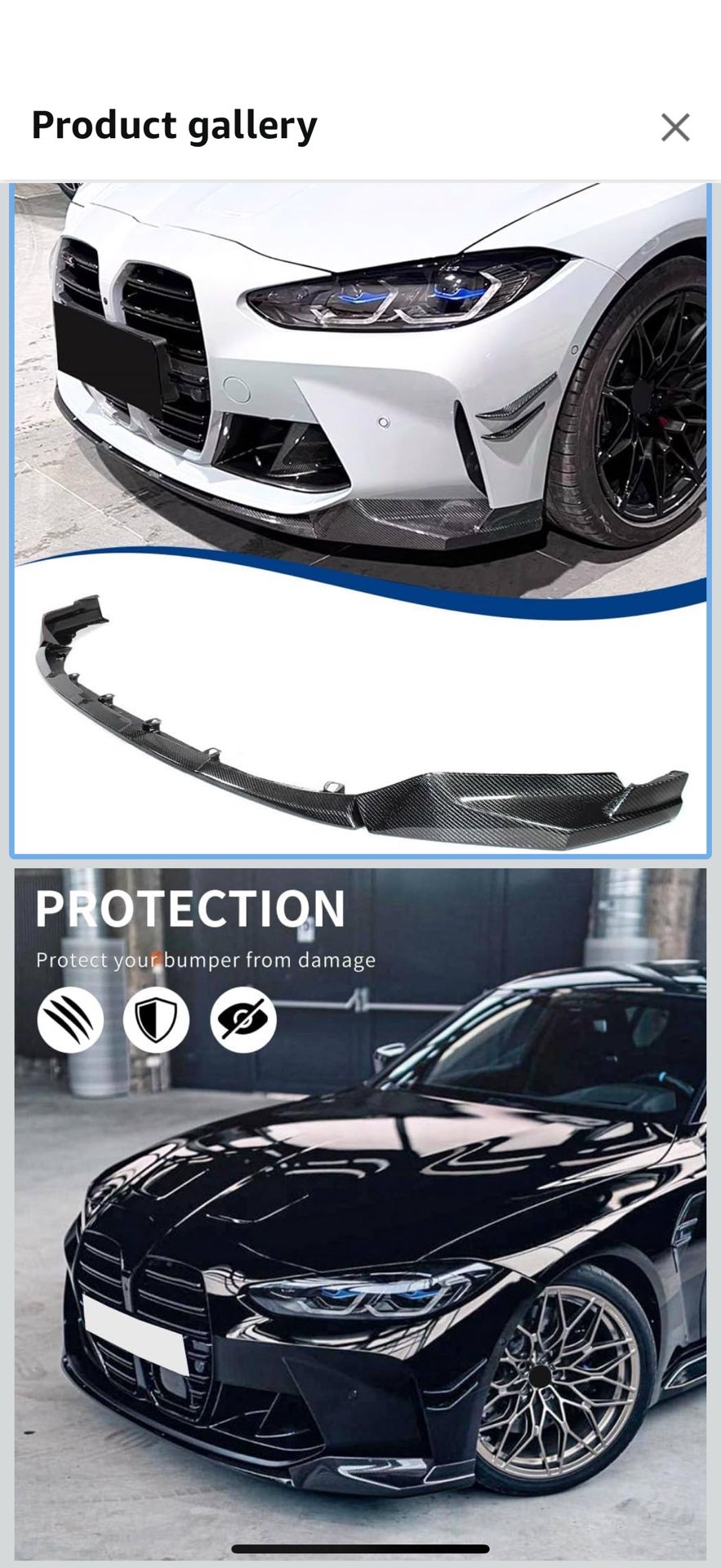 Front Lip Compatible with (2021-IN) G80 M3 G82 G83 M4 Competition