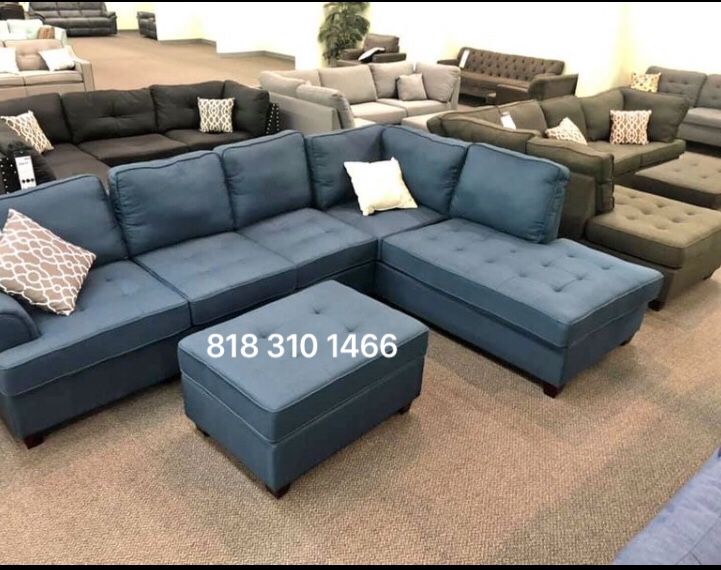 Large Sectional Sofa With Ottoman Brand New 