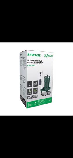 NEW Zoeller 1 HP 2535 gph Cast Iron Tethered Float Switch Grinding Pump