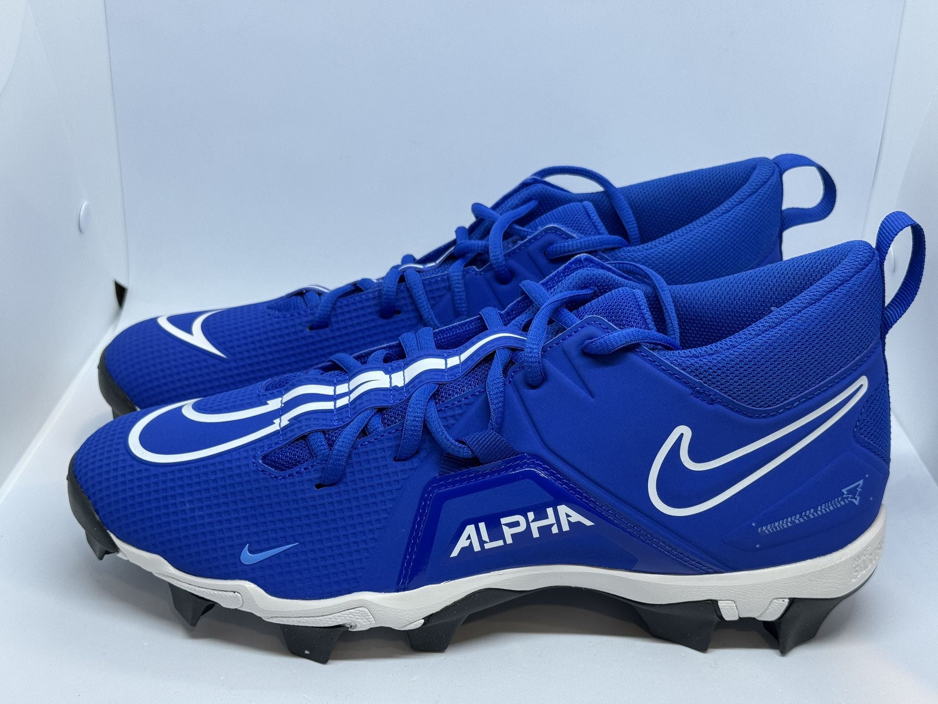 Nike Men's Size 11 Alpha Menace 3 Shark Football Cleats Royal Blue