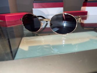 🔥Black Buff Arms in Gold with Round Grey Tint Lens