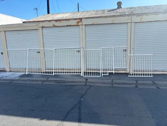 White Metal rod iron Fence Panels with Gate
