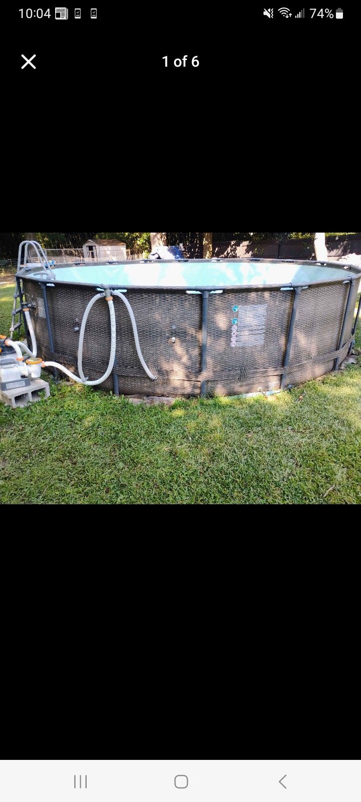 18x48 Pool With Ladder Pump Skimmer Sprinkler Cleaning Supplies Float Net Lowest Will Take 150