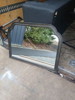 Mirror W Brown Rustic Frame