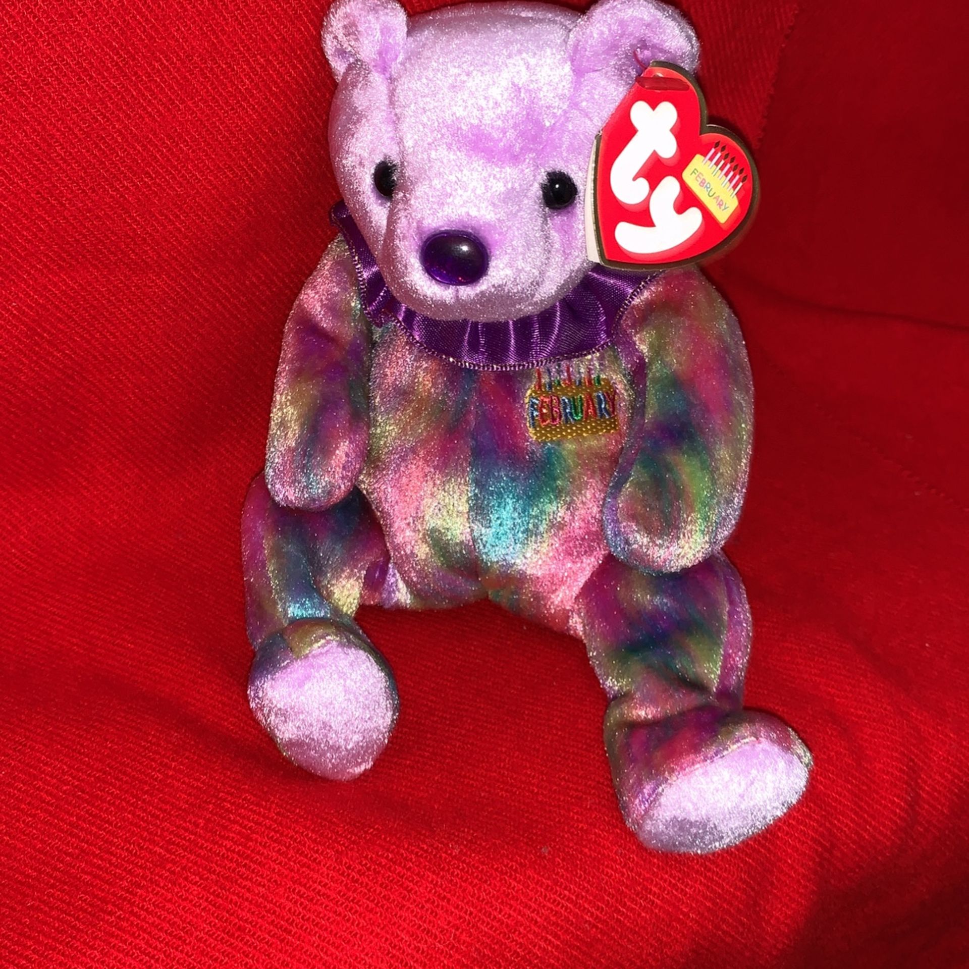 Ty FEBRUARY Birthday beanie Baby With Tag/tash Collection