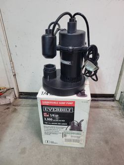 Everbilt Submersible Sump Pump  1/ 4 HP
