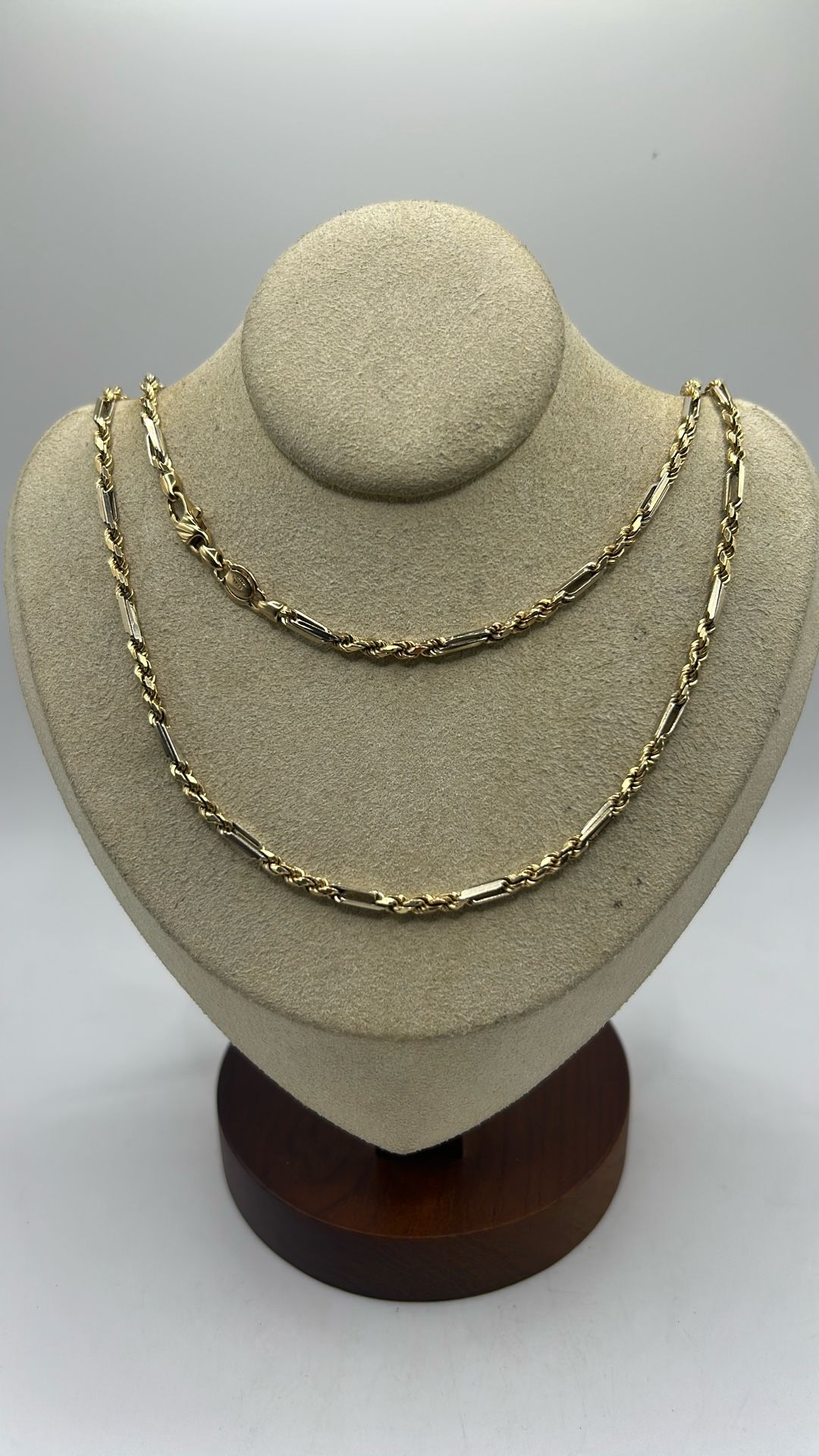 28” 14k Yellow Gold Figarope Chain