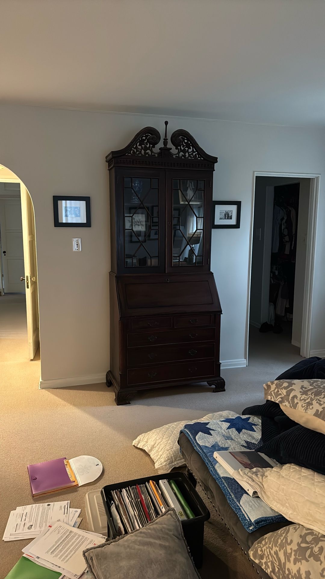 Gorgeous Ornate Secretary Desk