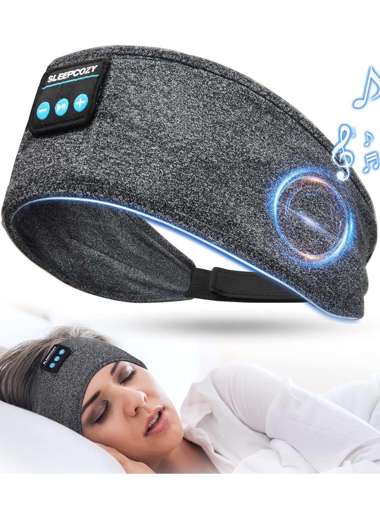 Waterproof Bluetooth 5.0 Earbuds  Sleep Wireless Headphones Headband Headsets US
