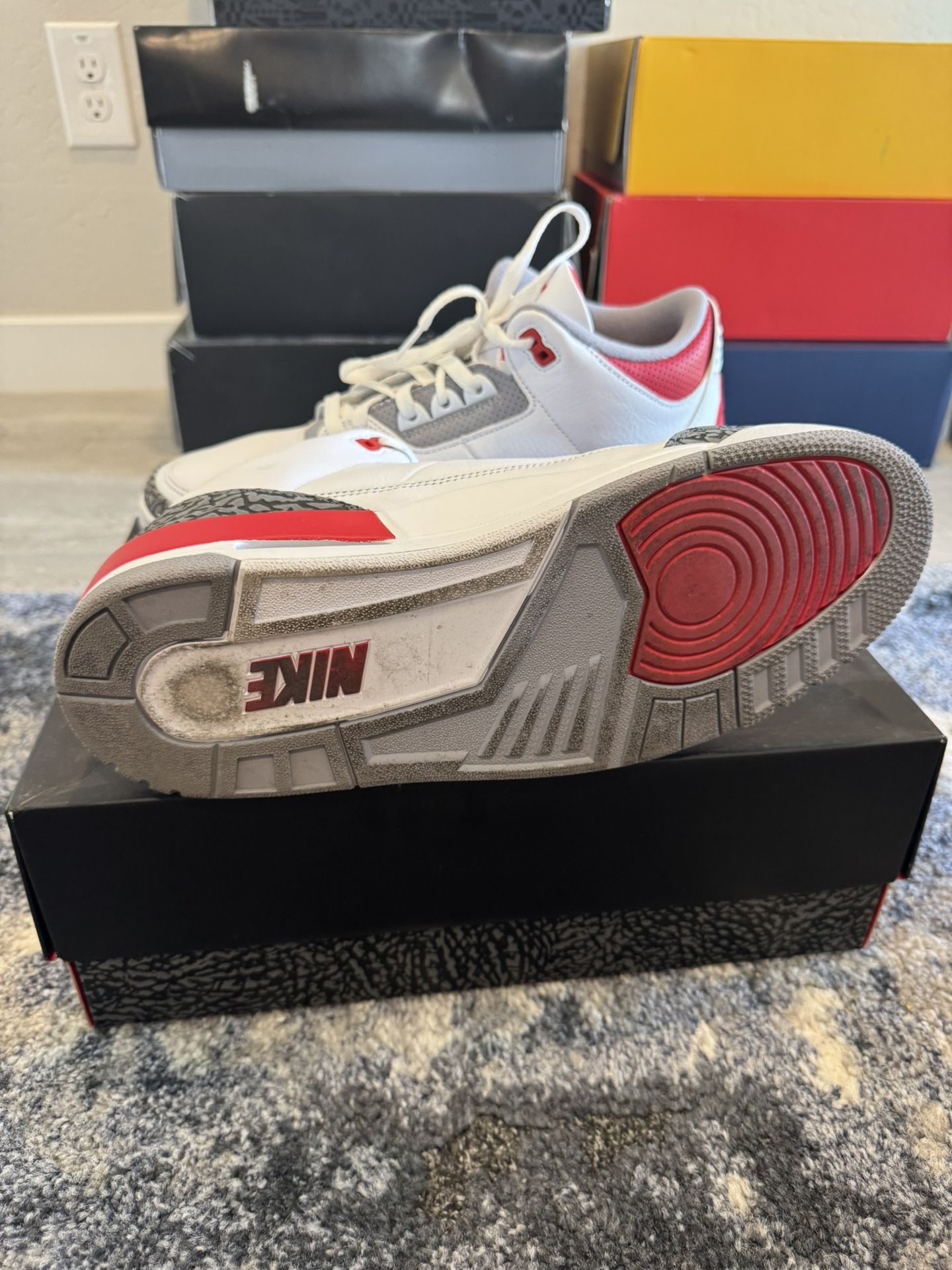 Air Jordan 3 Retro Fire Red Size 12