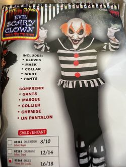 Halloween custom scary clown