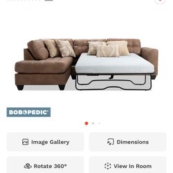 Brand New Modern Sofa Sleeper Tan Sectional