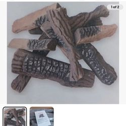 Wood Ceramic Logs (10 Pcs)