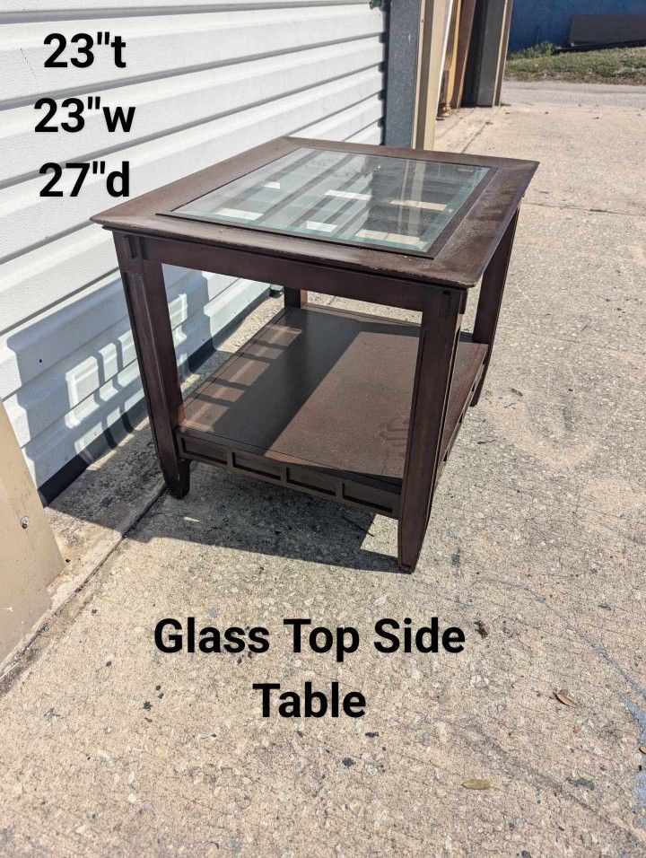 Glass Top Side Table