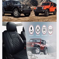 Jeep Wrangler JK 2-Dr Seat Covers - Sahara Sport Rubicon 07-17 (Full Set/Black)