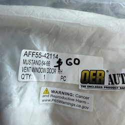 Vent window door mustang 64-66