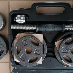 47.5 lb Cast Iron Dumbbell Set for Weight Lifting, Muscle-Building