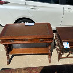 Vintage leather Top Library Table