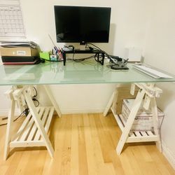 Modern Dining Table With Adjustable Height Stand Tilt Utility Desk