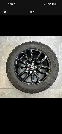20" GMC Sierra Black Elevation Denali SLT OEM Wheels Goodyear AT Tires