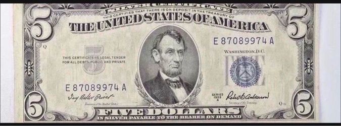 $5 Silver Certificate