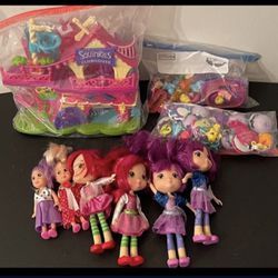 Squinkies House , Squinkies, Hatchimals , & Strawberry Shortcake Dolls + 2 Small Dolls