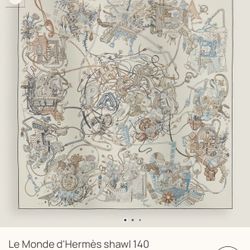 Hermes Scarves - Le Monde d'Hermès shawl 140