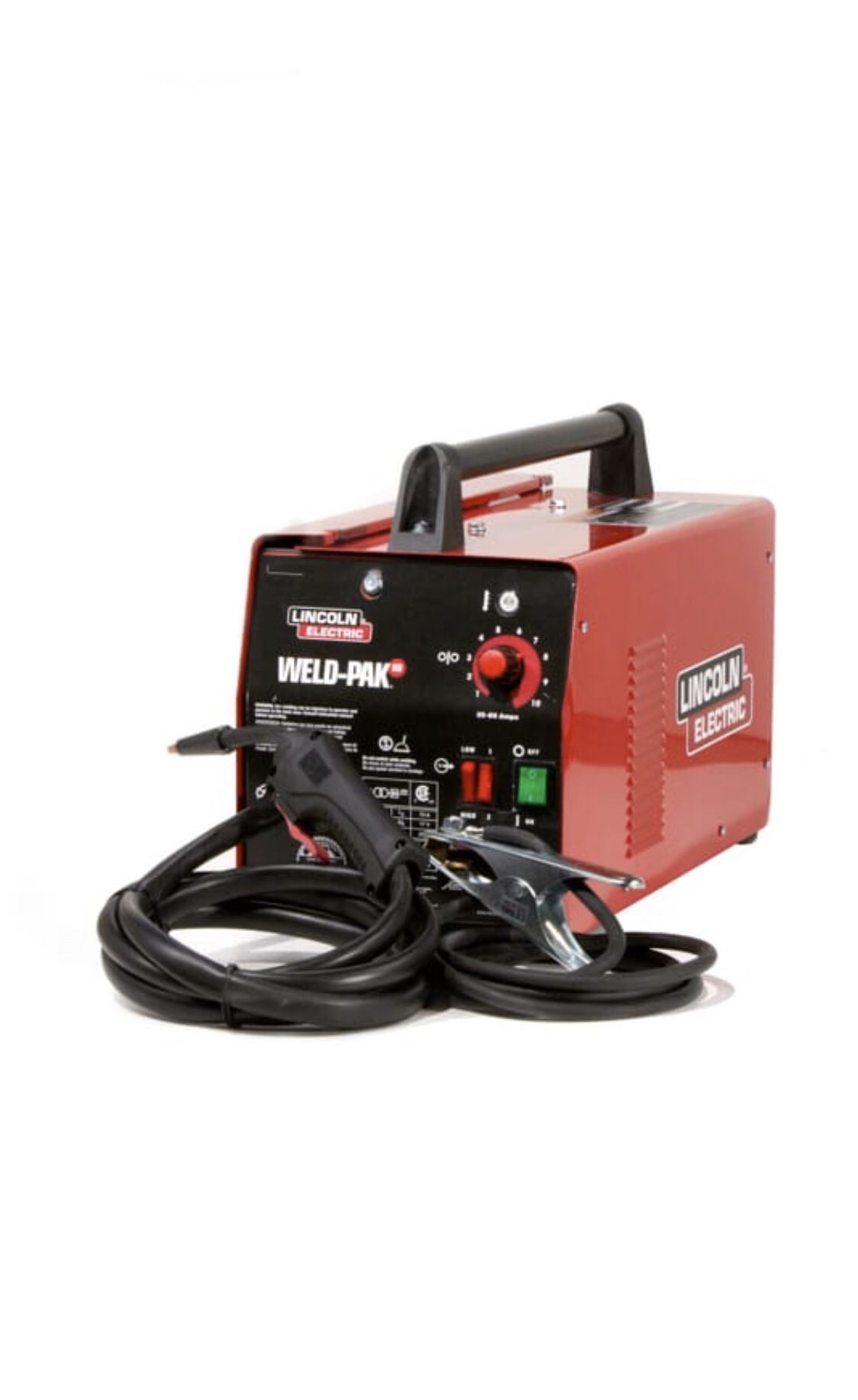 New LINCOLN WELDER ELECTRIC 88 AMP WELD PARK HD FLUX-CORE WIRE FEED WELDER FOR WELDING UP TO 1/8 IN. MILD STEEL, 115-VOLT. WITHOUT BOX