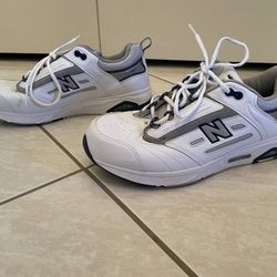 New Balance 844 Men’s Walking Shoes White Silver MW844WN Size 10 4E Extra Wide