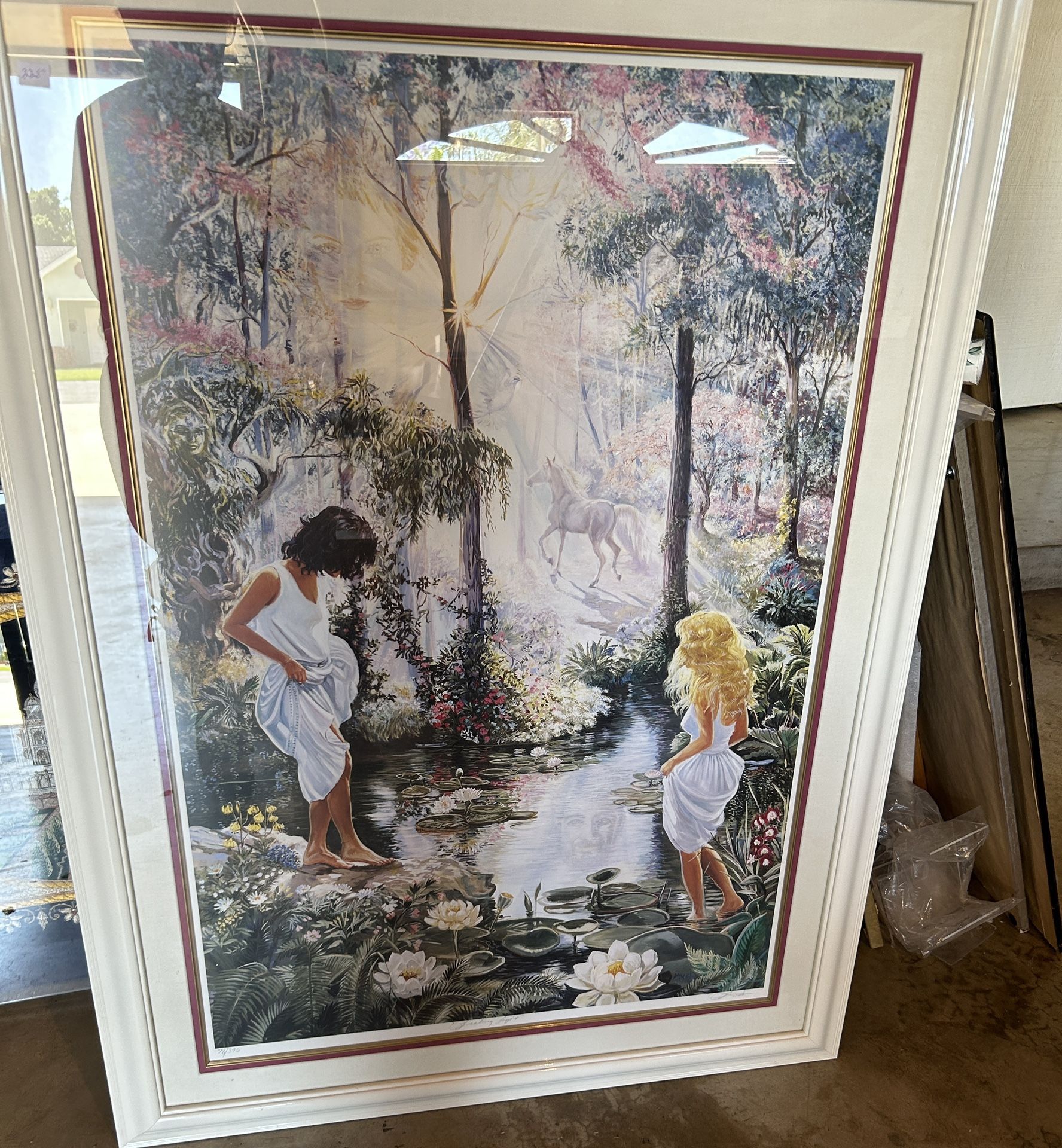 Ruth Mayer Framed Lithograph Woman And Child