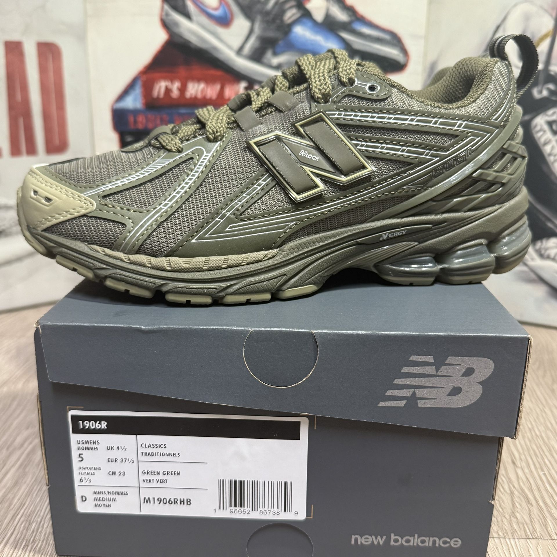 New Balance 1906R Dark Moss Men 5 Women 6.5 Casual Shoes Sneakers M1906RHB New