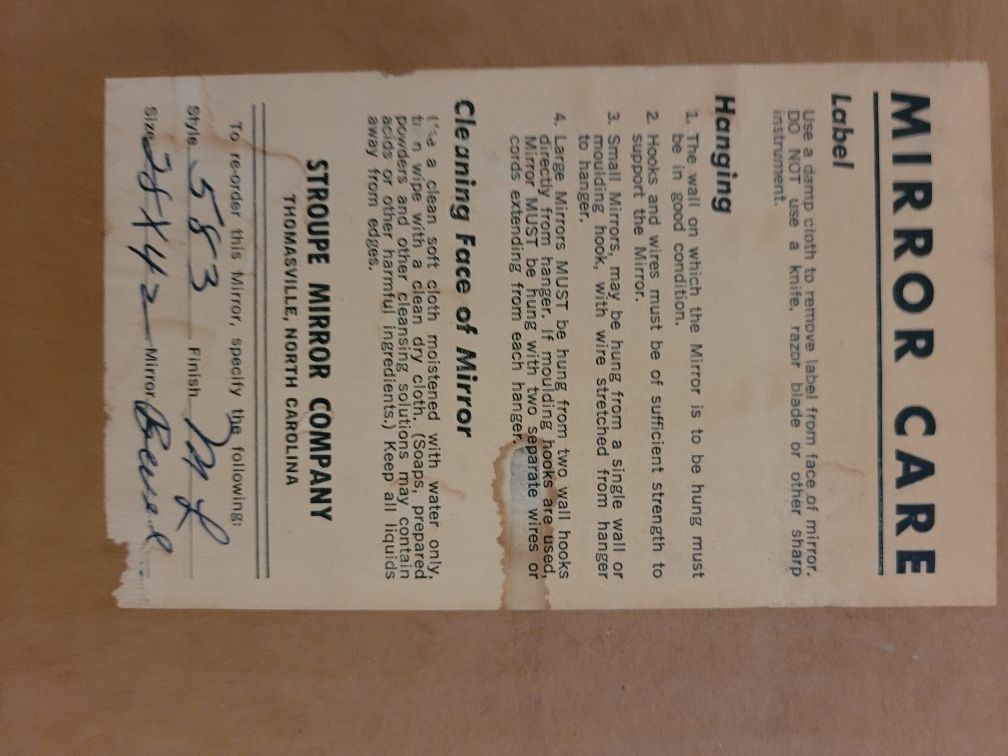 Mirror with solid wood frame