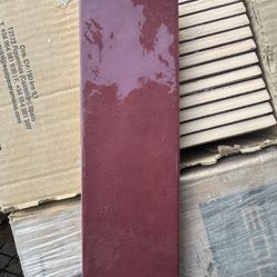 Aubergine/Burgundy Ceramic Italian Tile
